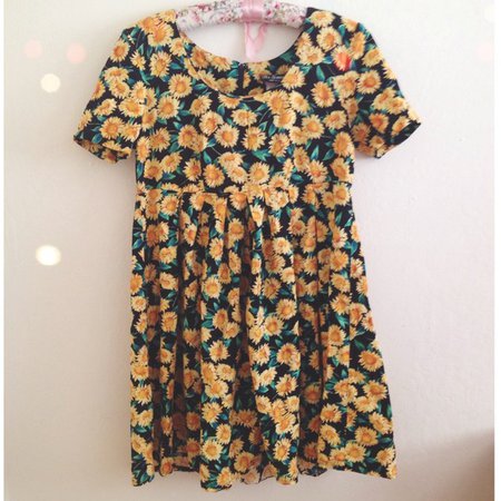 Vintage Dresses | 90s Sunflower Baby Doll Dress For Loveis | Poshmark