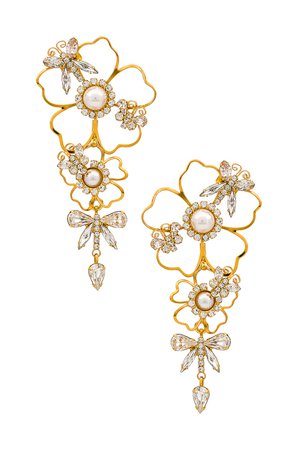 Elizabeth Cole Nori Earrings in Crystal | REVOLVE