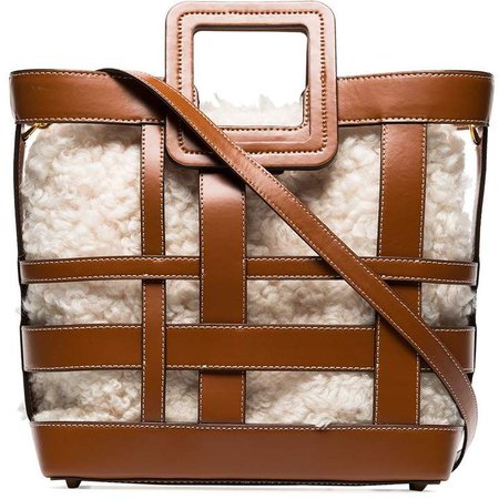 Shirley shearling leather tote bag