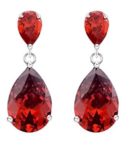 Red drop earrings