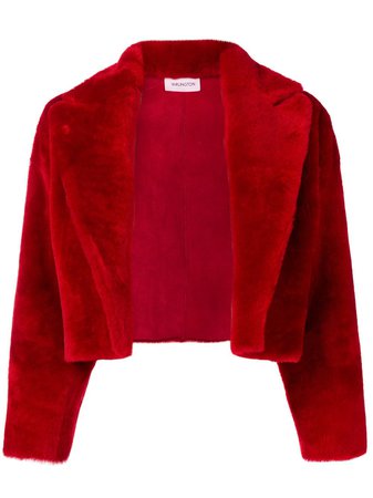 Red 16Arlington Cropped Fur Jacket | Farfetch.com