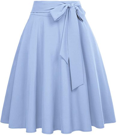 Women's High Waist Aline Skirt Elegant Swing Skirt with Pockets(Salmon Pink, M) at Amazon Women’s Clothing store