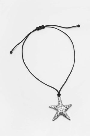 Cord necklace with star pendant - pull&bear