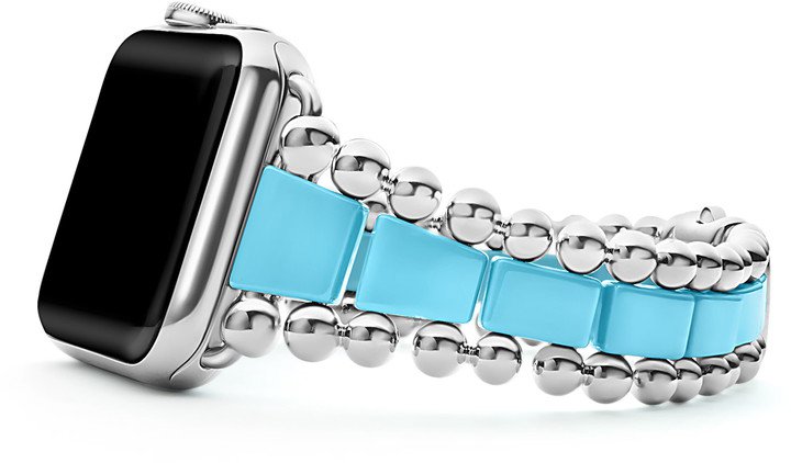 Apple Watch(R) Smart Caviar Ceramic & Stainless Steel Strap