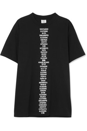 Vetements | Printed cotton-jersey T-shirt | NET-A-PORTER.COM