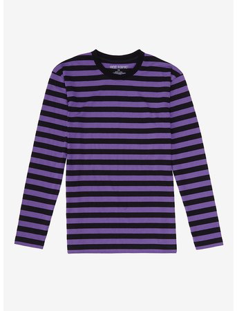 Purple & Black Stripe Long-Sleeve T-Shirt