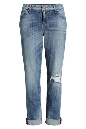 KUT from the Kloth | Catherine Ripped Boyfriend Jeans (Fondly) (Regular & Petite) | Nordstrom Rack