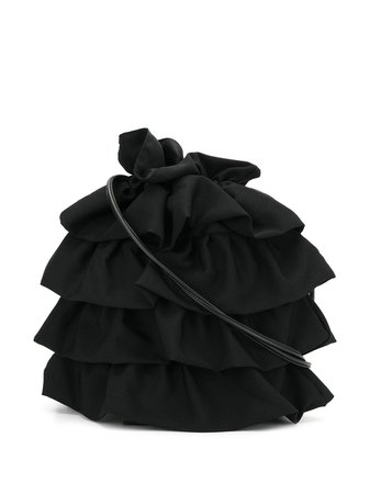 Y's Ruffle Tiered Tote Bag YSA01190 Black | Farfetch