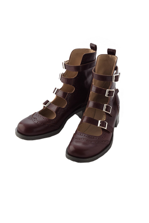 4 strap shoes (brown) - jane marple