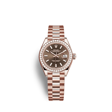 lady date just rose gold with diamonds watch