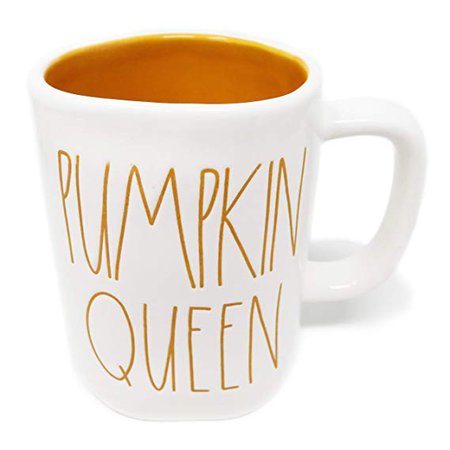 Amazon.com: Rae Dunn By Magenta PUMPKIN QUEEN Ceramic LL Coffee Tea Mug With Orange Interior & Orange Letters 2019 Limited Edition: Kitchen & Dining
