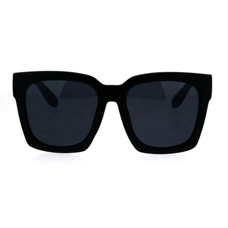 SA106 - Womens Boyfriend Style Oversize Horned Rim Thick Plastic Sunglasses Matte Solid Black - Walmart.com
