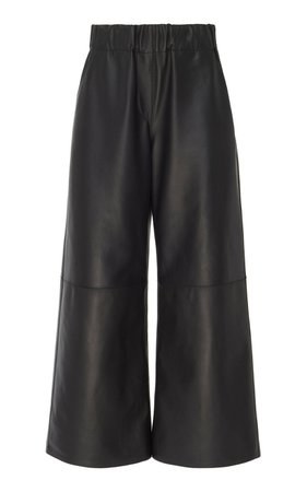 Cropped Leather Wide-Leg Trousers by Loewe | Moda Operandi