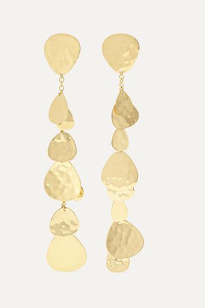 Gold Crinkle Cascade 18-karat gold clip earrings | Ippolita | NET-A-PORTER
