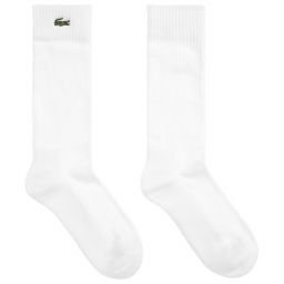 Lacoste Sport - White Cotton Sports Socks | Childrensalon