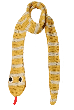 knit snake scarf