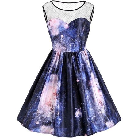 Galaxy Flared Dress