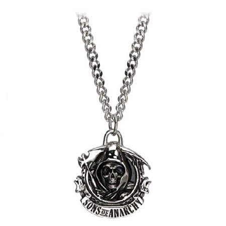 Amazon.com: Sons of Anarchy Grim Reaper Skull Stainless Steel Necklace: Clothing