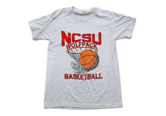 Vintage 1980's NCSU Basketball T-Shirt North Carolina