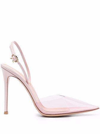 Shop Gianvito Rossi pointed-toe slingback pumps with Express Delivery - FARFETCH