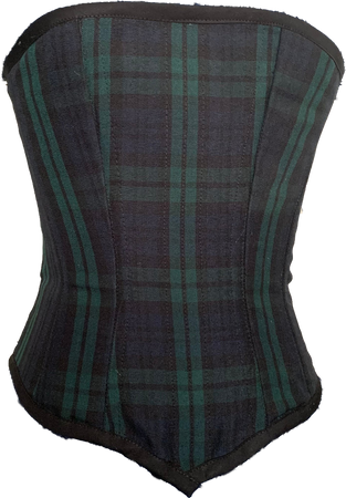 tartan plaid green corset top