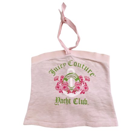 juicy couture pink yacht club halter tube top