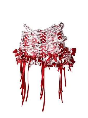 the enchanting scarlet asymmetrical skirt | ManMadeSkins