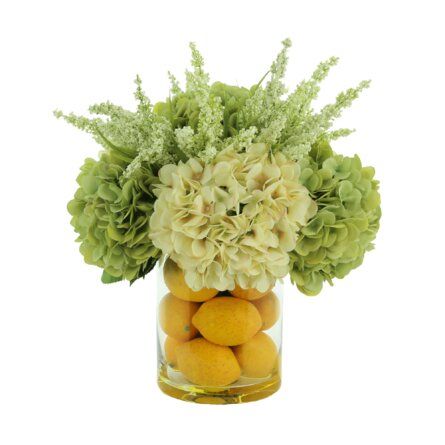 Darby Home Co Hydrangea Centerpiece in Vase | Wayfair