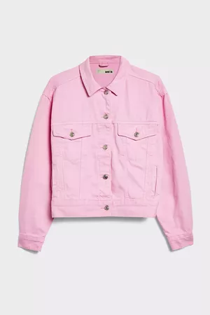 Bubblegum Pink boxy denim jacket by Topshop