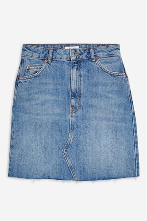 TALL Mid Blue Denim Mini Skirt - Topshop USA