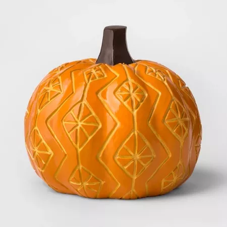 Small Etched Design Halloween Pumpkin Orange - Hyde and Eek! Boutique : Target