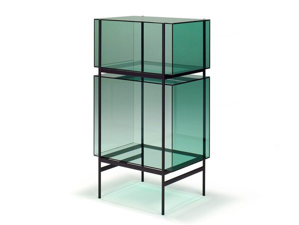 Glass and steel display cabinet LYN SMALL Lyn Collection By pulpo design Visser & Meijwaard