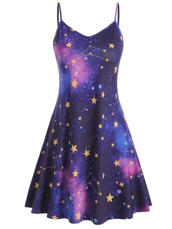 Galaxy Print Cami Dress