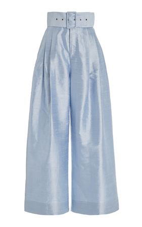 Exclusive Belted High-Waisted Wide-Leg Silk Pants By Rosie Assoulin | Moda Operandi