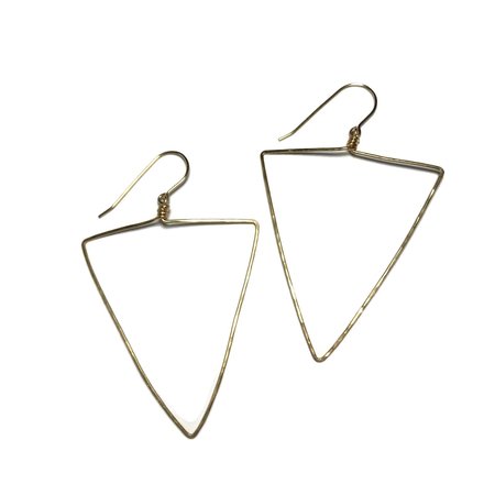 Big White Triangle Earrings Jewelry
