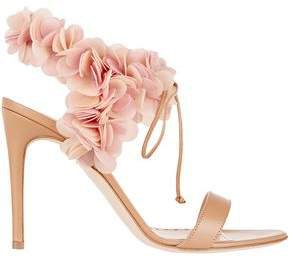Pvc-trimmed Leather Sandals