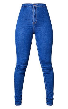 Plt L32 Light Blue Wash Disco Skinny Jeans | PrettyLittleThing USA