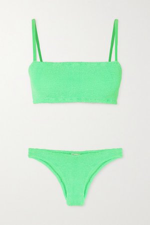 Net Sustain Gigi Seersucker Bikini - Bright green