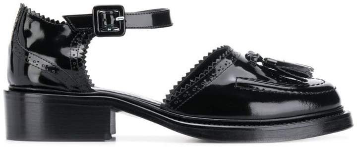 Nicole Saldaña patent loafers