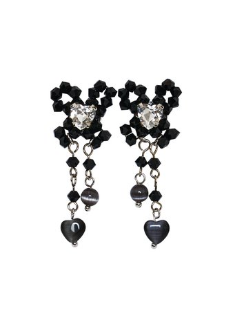 [SWINGSET] Seasonless Cupid Beads Earrings (Black) – SellerWork