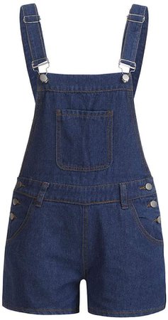 Amazon.com: FONMA Women Loose Denim Bib Hole Pants Overalls Jeans Demin Shorts Jumpsuit: Clothing