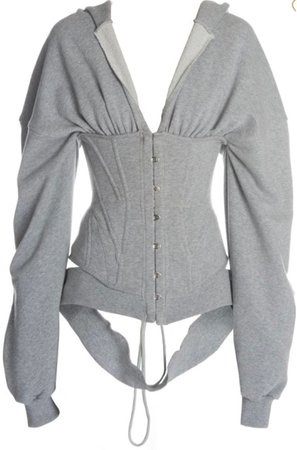unravel project bustier hoodie