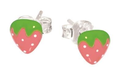 ss enamel stawberry studs - Knights The Jewellers Online Jewellery Store