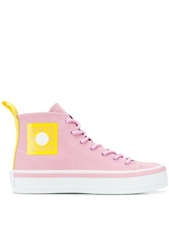 Pink Kenzo K-Street Hi-top Sneakers | Farfetch.com