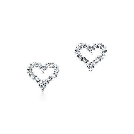 small diamond heart earrings
