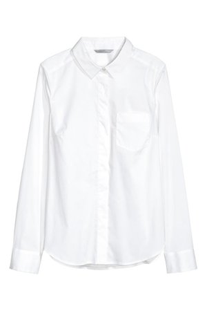 Fitted shirt - White - Ladies | H&M GB