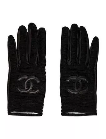 black Chanel gloves