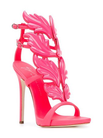 Giuseppe Zanotti Pink Cruel Summer 110 Rosa Wing Strap Sandal Heel Pumps Size EU 38 (Approx. US 8) Regular (M, B) - Tradesy