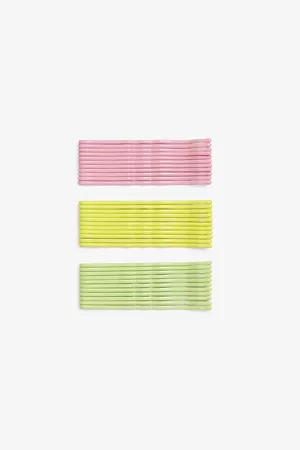 Monki hair pins - Pink, yellow and green - Hair accessories - Monki WW