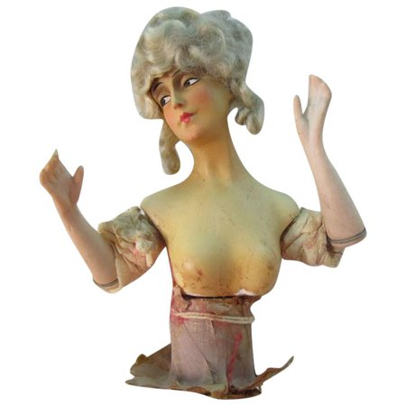 Vintage 5" Flapper Chalk Half Doll Bisque Arms : The Vintage Sewing Box | Ruby Lane
